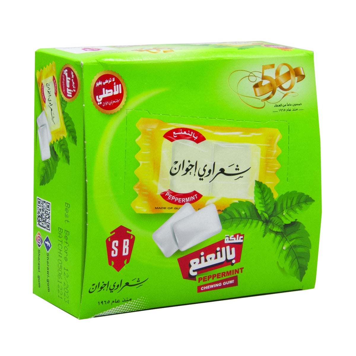 Sharawi Mint Chewing Gum 100 Ct.x 24 (290g)
